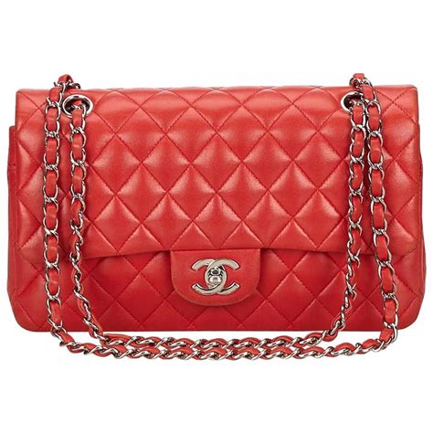 chanel red purse|authentic red chanel bags.